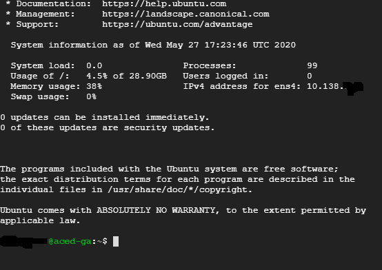 22 SSH enter