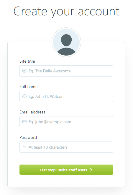 4 create your account