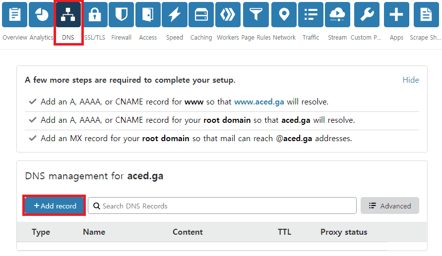 18 select DNS